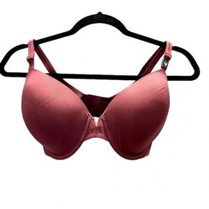 Victoria's Secret Maroon w/ Gold Metallic Glitter Padded 34DDD Bra NWT